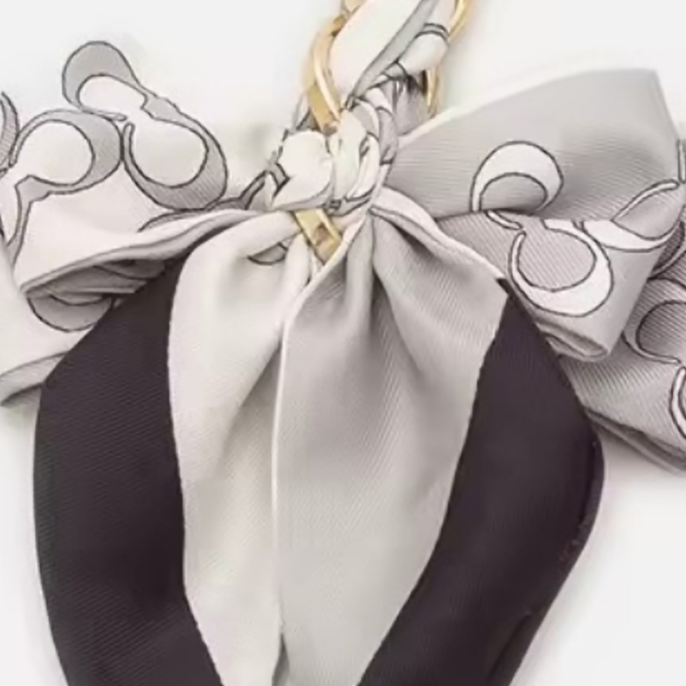 Coach Monogram Style Bag Bow, NWOT